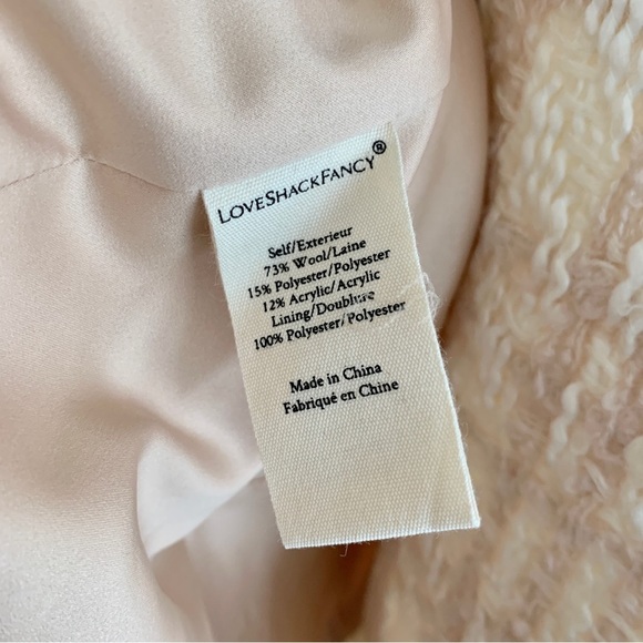 [🌟 PRICE FIRM] LoveShackFancy Plaid Tweed Pearl Button Long Trench Coat - Picture 12 of 16
